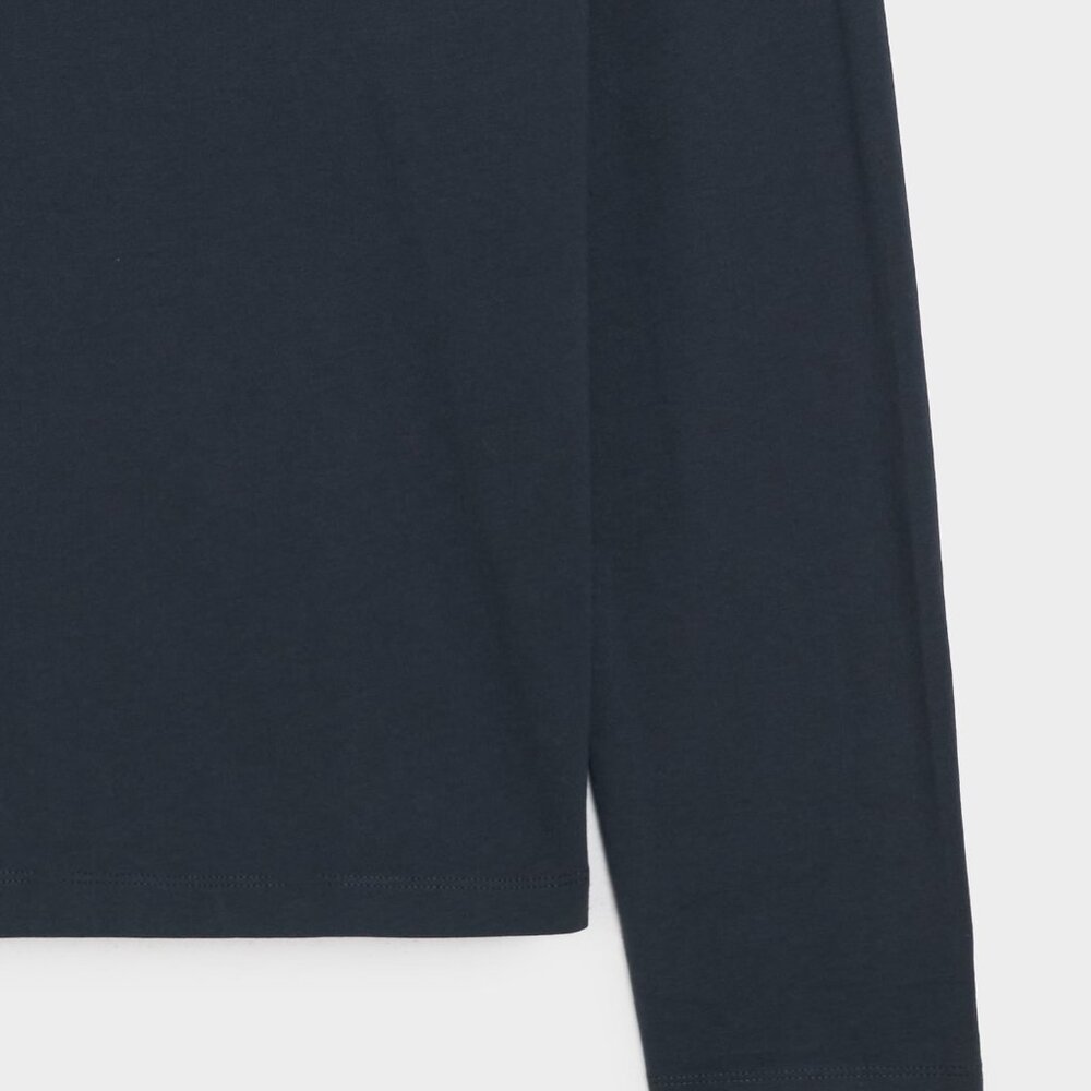 Men's Todd Snyder Navy Blue Luxe long sleeved t-shirt in size M - Picture 4 of 7